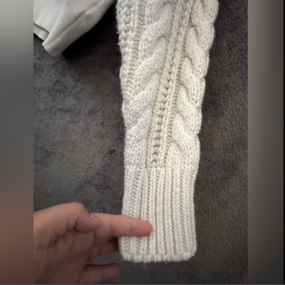 ZARA Knitted Sweater Woman’s Size Small Ivory Oversized Wool Soft Cottagecore - Picture 7 of 15